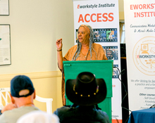 Nia presenting her story